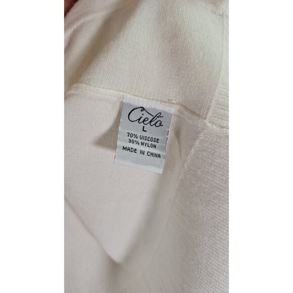 CIELO Lightweight Open L/S Cardigan Women Sz Large Office Casual Academia Basic - Picture 5 of 8